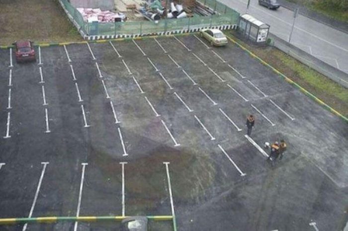 parking lot maze